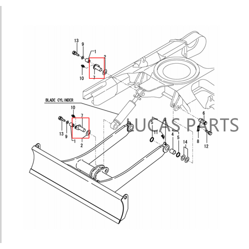 Excavator Pin 40*115mm  ID*TL  Slew Swing Pin P13 U35-4 RC788-67460