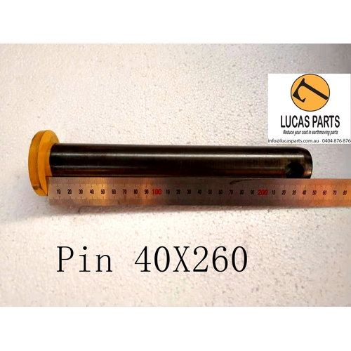 Excavator Pin 40*260mm  ID*TL No Grease Hole Solid Pin