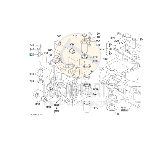 Excavator Pin 45*145mm  OD*TL   R55 Arm Ram pin (P7)