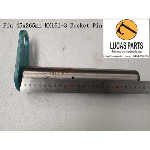 Excavator Pin 45*265mm  OD*TL Bucket Pin KX161-3 KX057-4 U45-3 U48-4 U55-4 (P9 P11) PN RD411-66790 RD451-66790