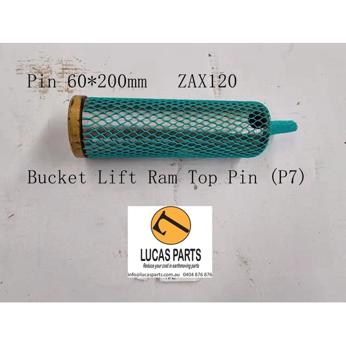 Excavator Pin 60*200mm  ID*TL Bucket Lift Ram Top Pin (P7)  ZAX120