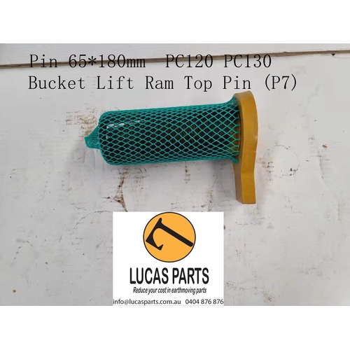 Excavator Pin 65*180mm  ID*TL Bucket Lift Ram Top Pin (P7)  PC100 PC120  PC130 PC138 PC138US PN 2027052121