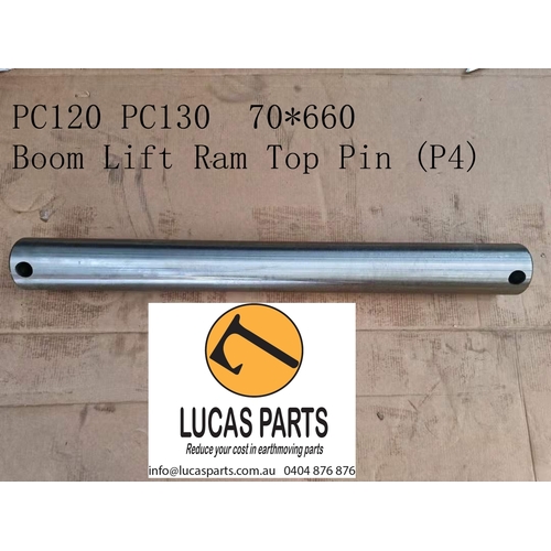 Excavator Pin 70*660mm  ID*TL Boom Lift Ram Top Pin (Position 4) PC120 PC130