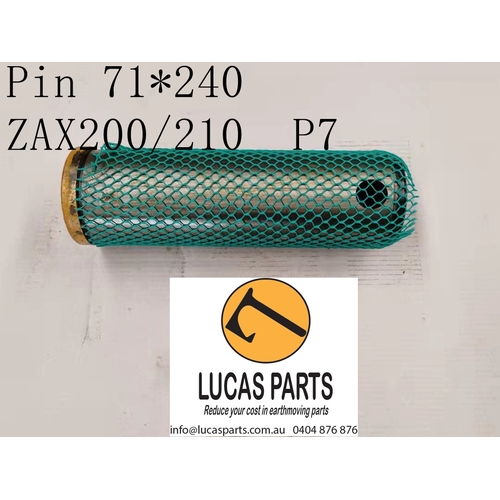 Excavator Pin 71*210mm  ID*TL Bucket Lift Ram Top Pin (P7)   ZAX200 ZAX210 PN 3088578