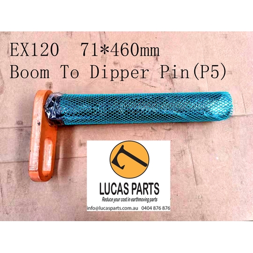 Excavator Pin 71*460mm  ID*TL Boom To Dipper Pin (P5)  EX120 ZX120 ZX130 ZX135 PN 8094523
