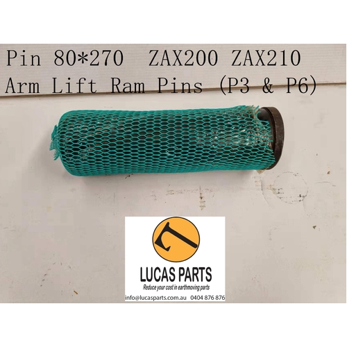 Excavator Pin 80*270mm  ID*TL Arm Lift Ram Pins (P3 & P6)  ZAX200 ZAX210 PN 3088575