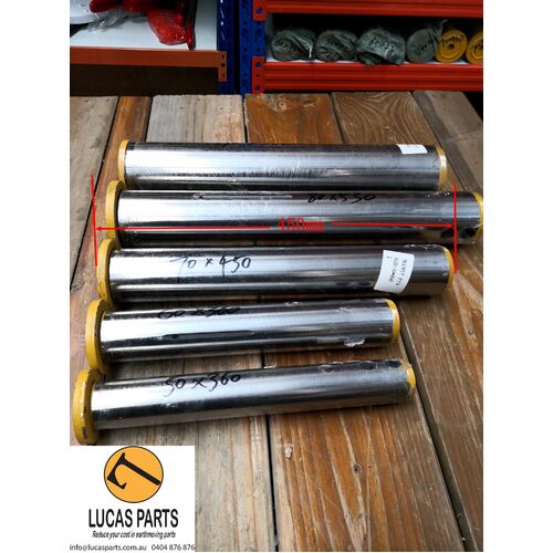 Excavator Pin 80*490mm  ID*TL No Grease Hole Solid Pin
