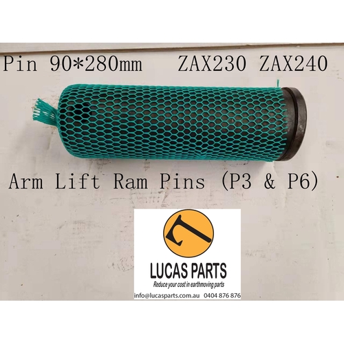 Excavator Pin 90*280mm  ID*TL Arm Lift Ram Pins (P3 & P6)  ZAX230 ZAX240