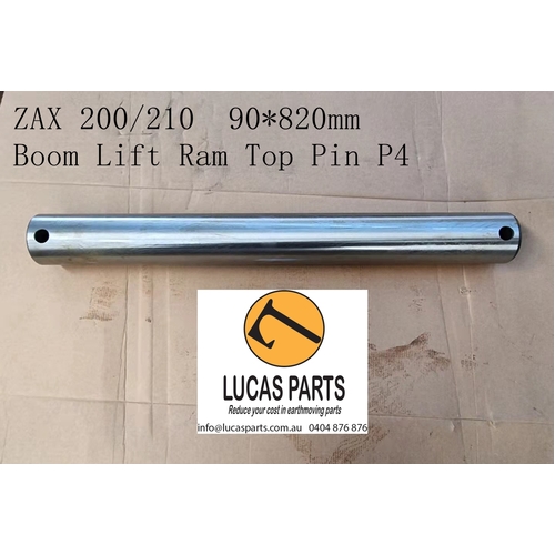 Excavator Pin 90*820mm  ID*TL Boom Lift Ram Top Pin (P4) ZX200 ZX210 PN 3088574